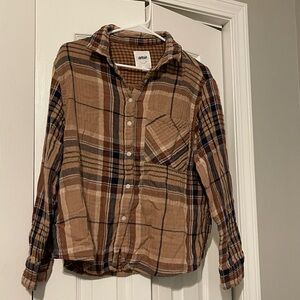 Aerie long sleeve button down top medium sleepwear